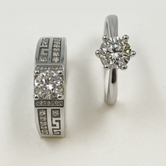 Beautifull Crafted Pearl Couple Ring