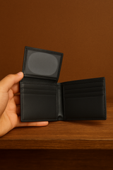 Durable Mens Black Leather Wallet
