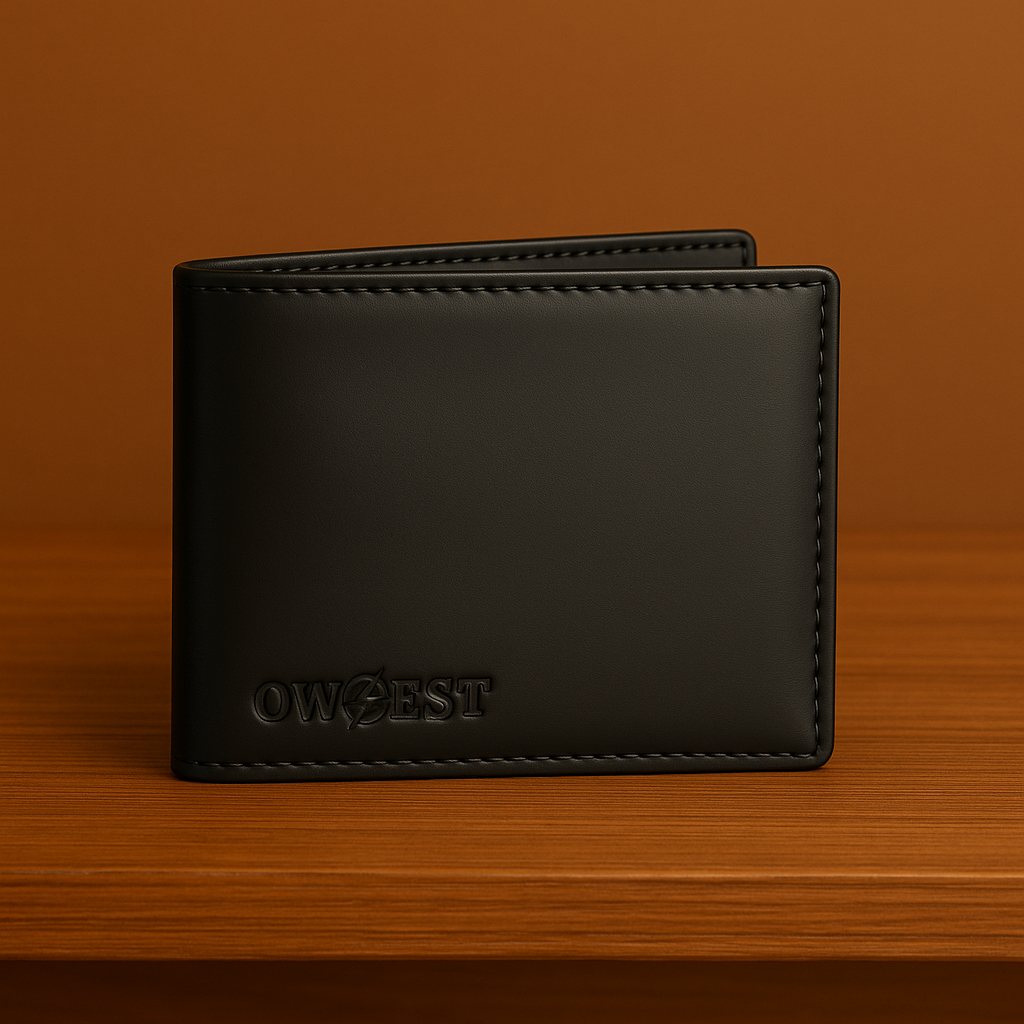 Durable Mens Black Leather Wallet